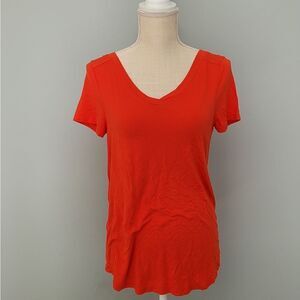 Cable and Gauge Double Modal Tee in bright red